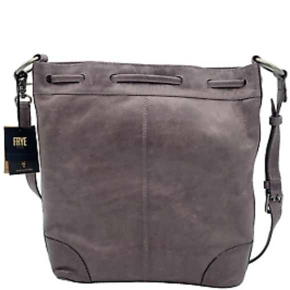 FRYE MELISSA LEATHER DRAWSTRING HOBO BAG PURSE NEW AMETHYST Purple Leather New‎ - Picture 6 of 13